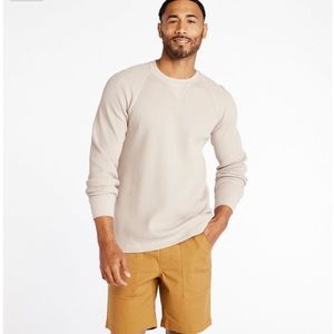 NWOT LL BEAN Men’s Signature Waffle Crew Henley Thermal Long Sleeve Top Size M